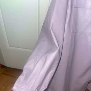 Nasty Gal purple leather button up jacket